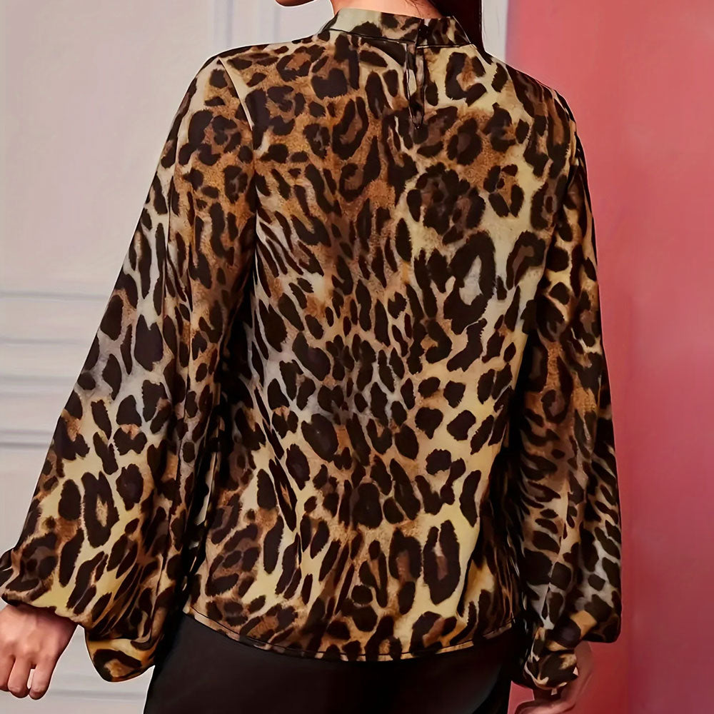 Chemisier Oversize à Motif Léopard