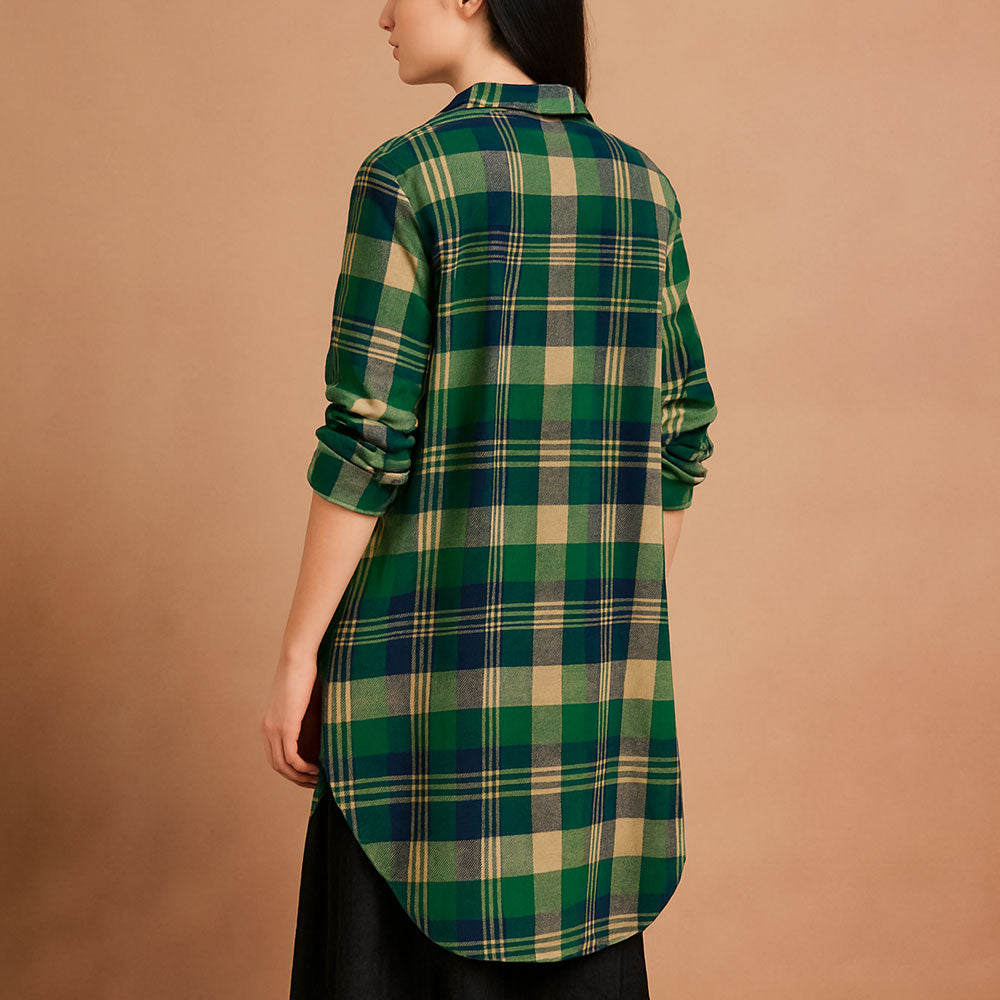 Chemise Longue à Carreaux