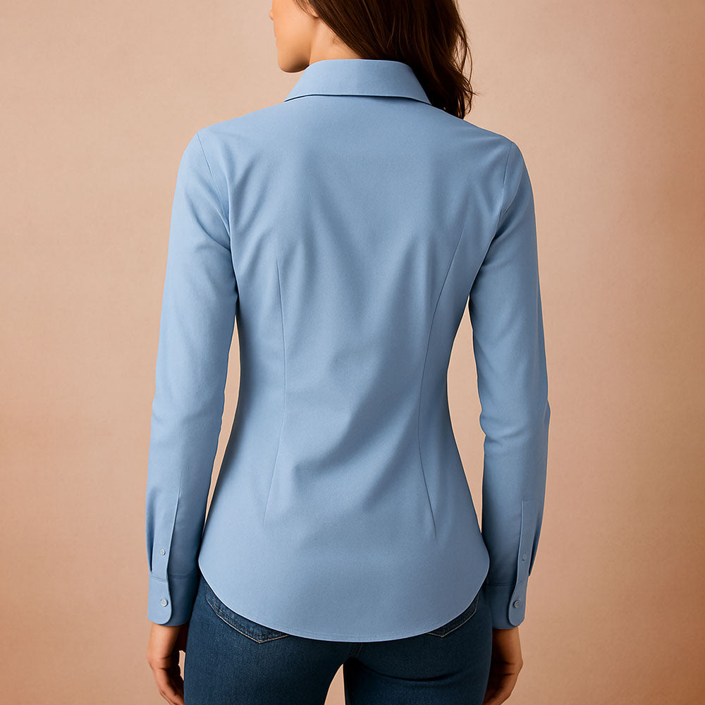 Chemise Bleu Ciel Cintrée