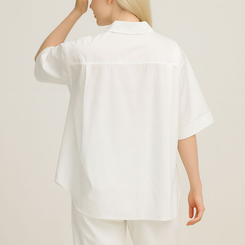 Chemise d'été Blanche Coupe Ample