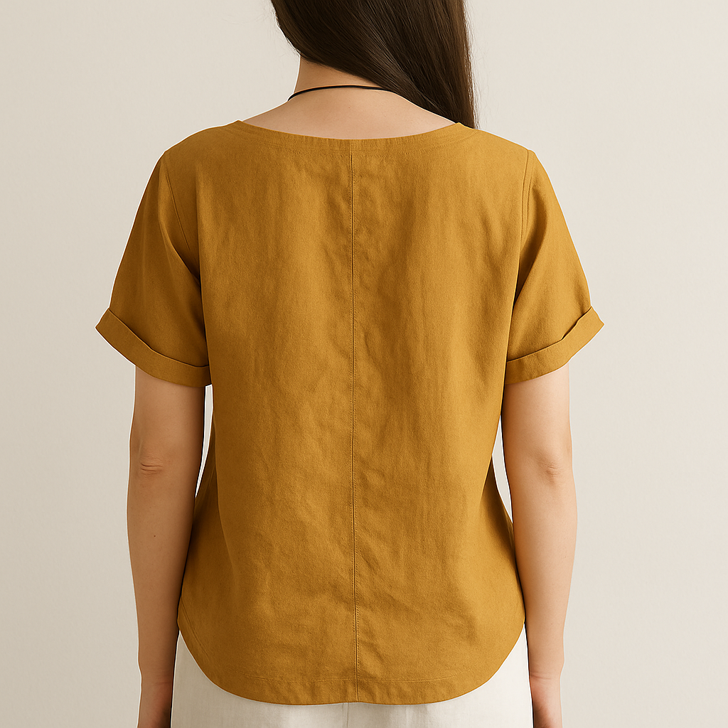 Blouse en lin boutonnée