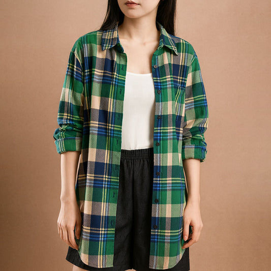 Chemise Longue à Carreaux