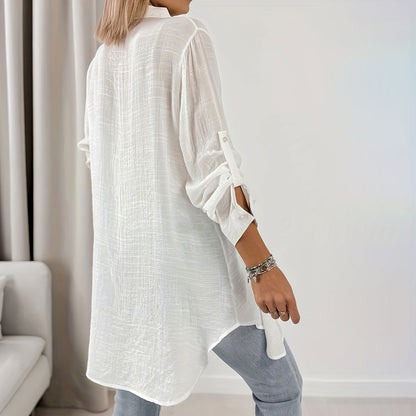 Chemise blanche longue - légère et fluide