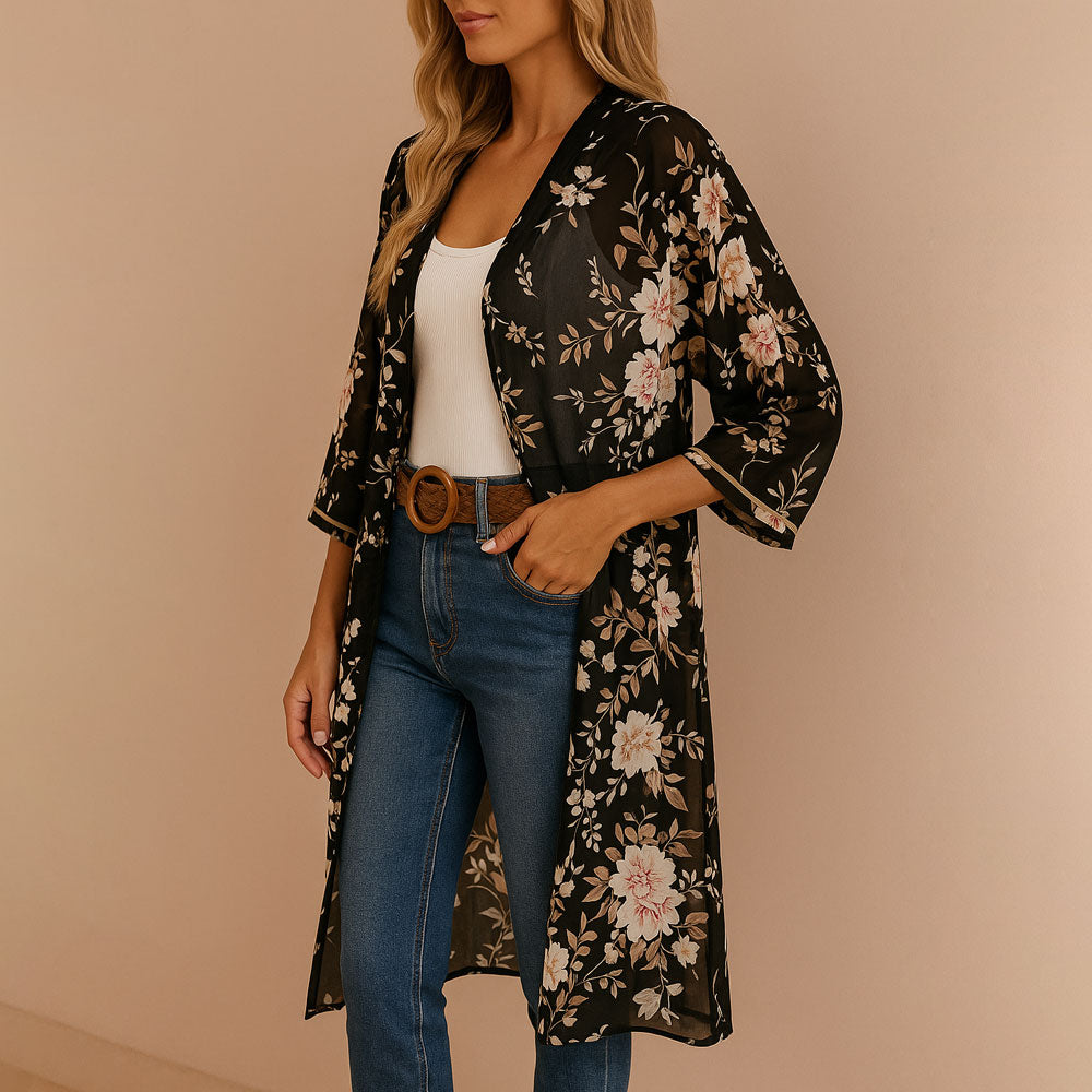 Chemise Longue à imprimé floral