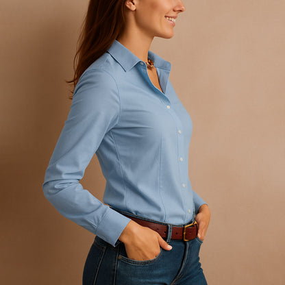Chemise Bleu Ciel Cintrée