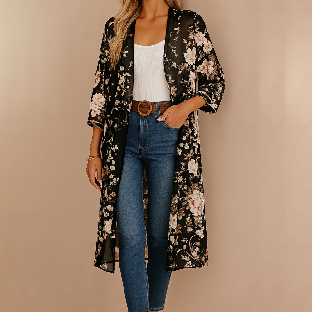 Chemise Longue à imprimé floral
