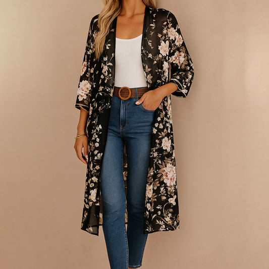 Chemise Longue à imprimé floral