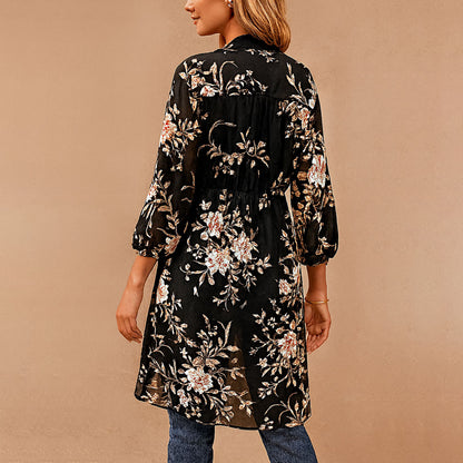 Chemise Longue à imprimé floral