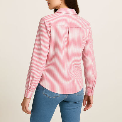 Chemise Rayée Coupe Droite