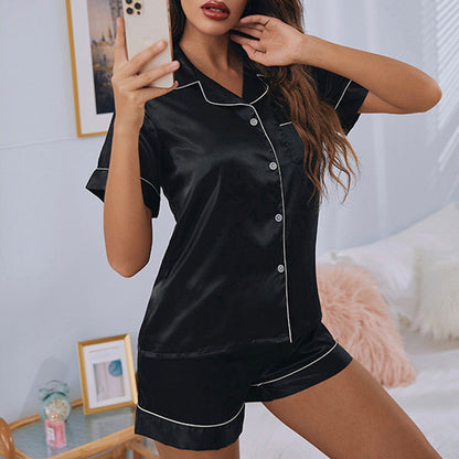 Ensemble Chemisier & Short en Satin