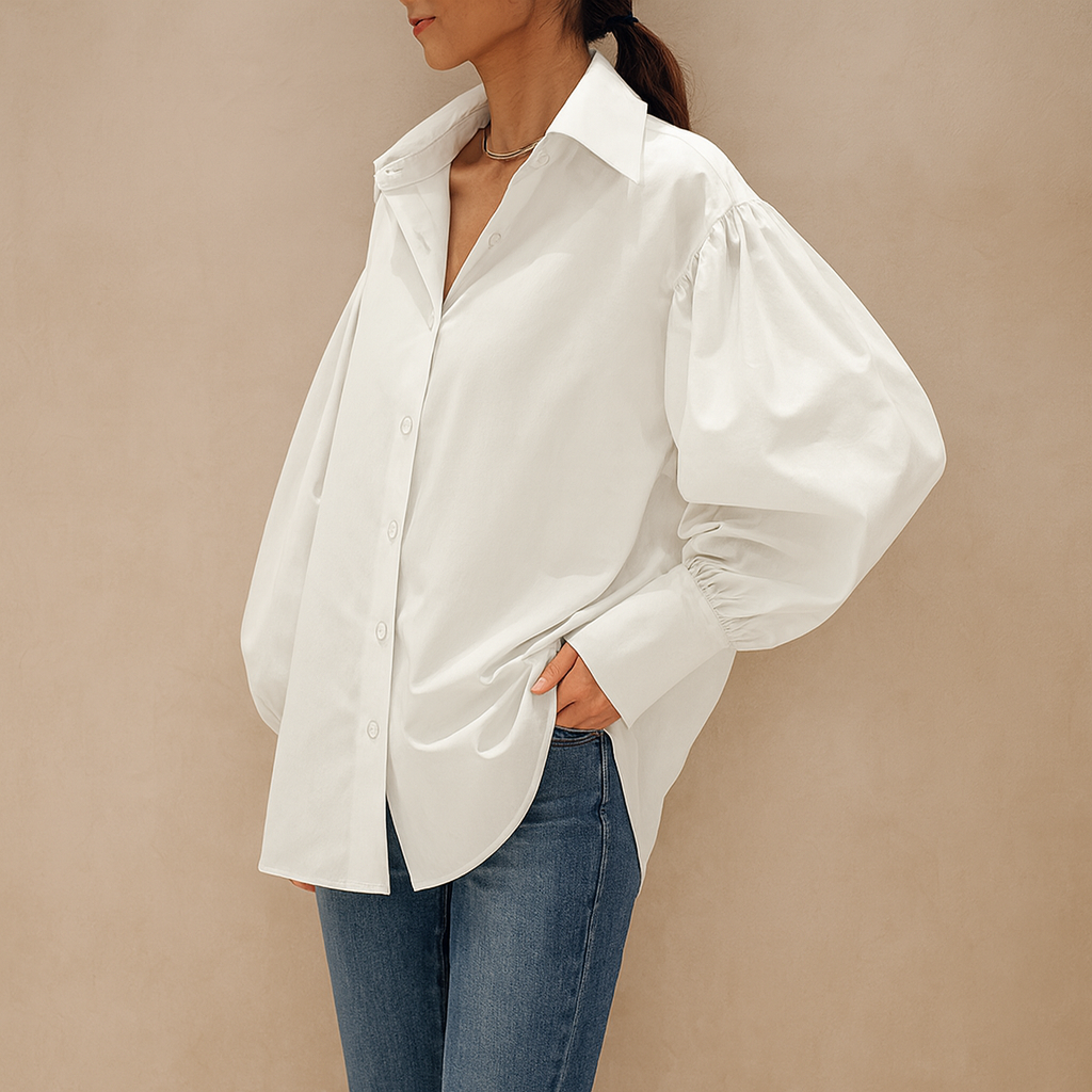 Chemisier Oversize Manches Ballon