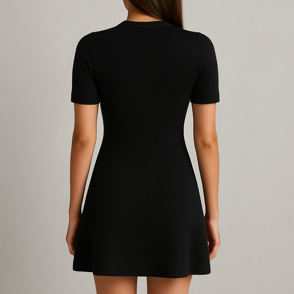 Robe chemise en maille chic