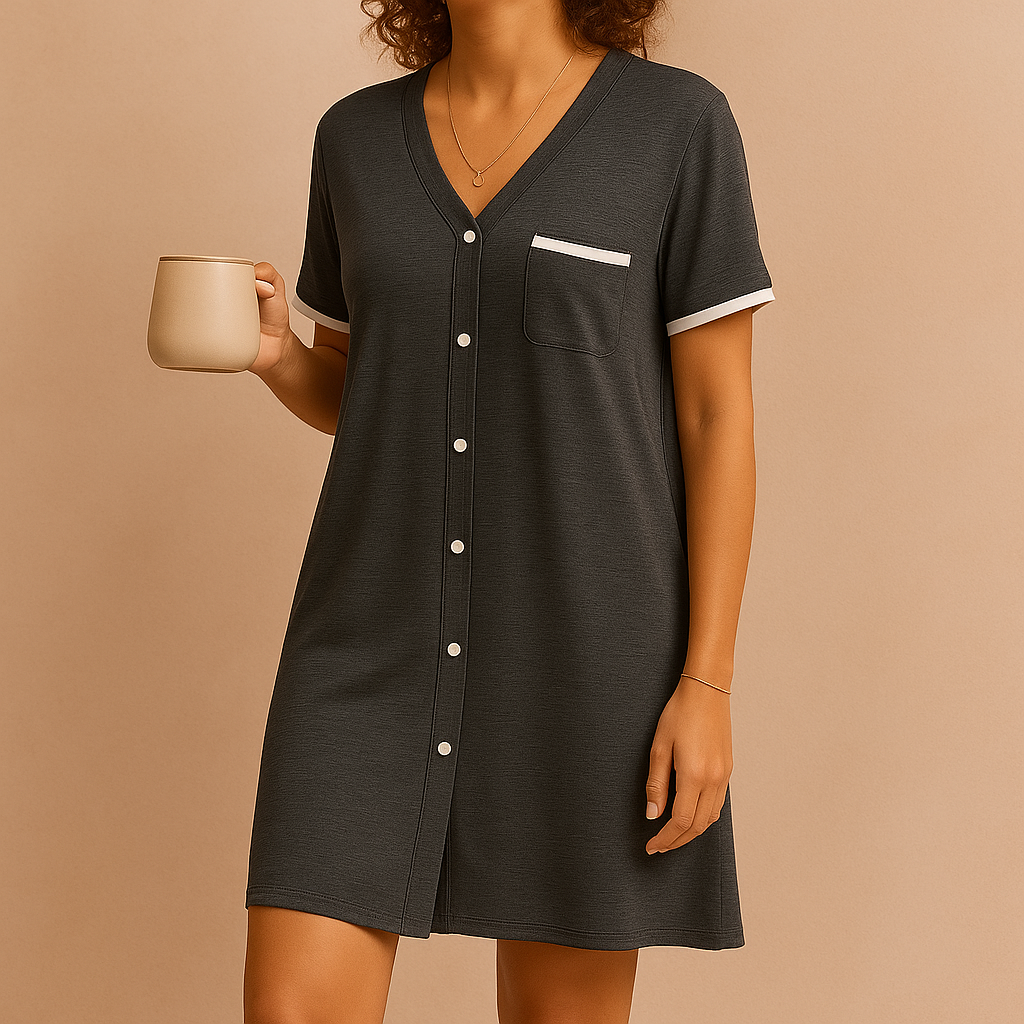 Chemise de Nuit Boutonnée Ultra-Confort