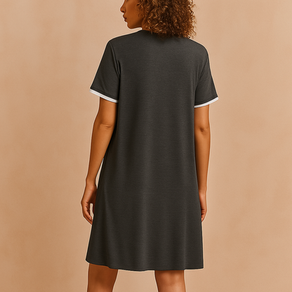 Chemise de Nuit Boutonnée Ultra-Confort