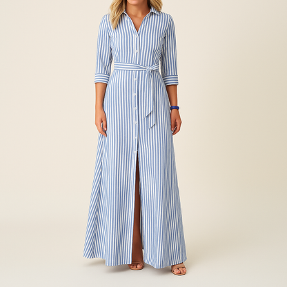 Robe chemise rayée élégante et confortable