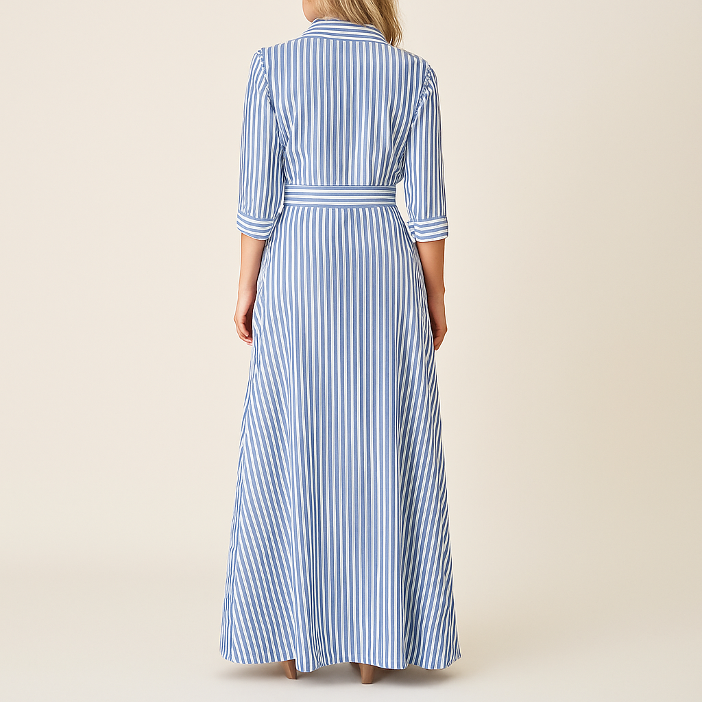 Robe chemise rayée élégante et confortable