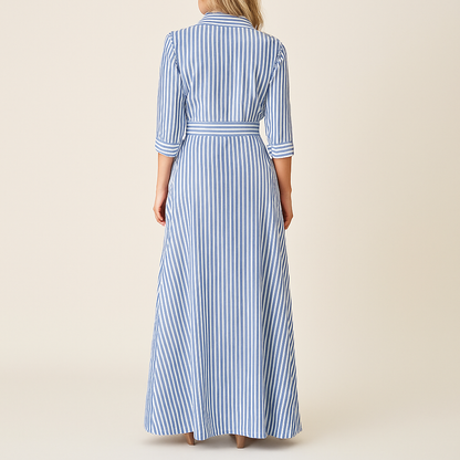 Robe chemise rayée élégante et confortable