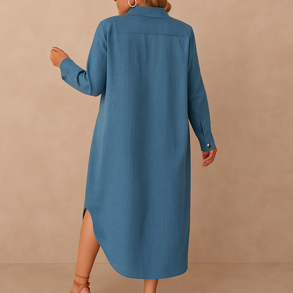 Chemise longue fluide et minimaliste