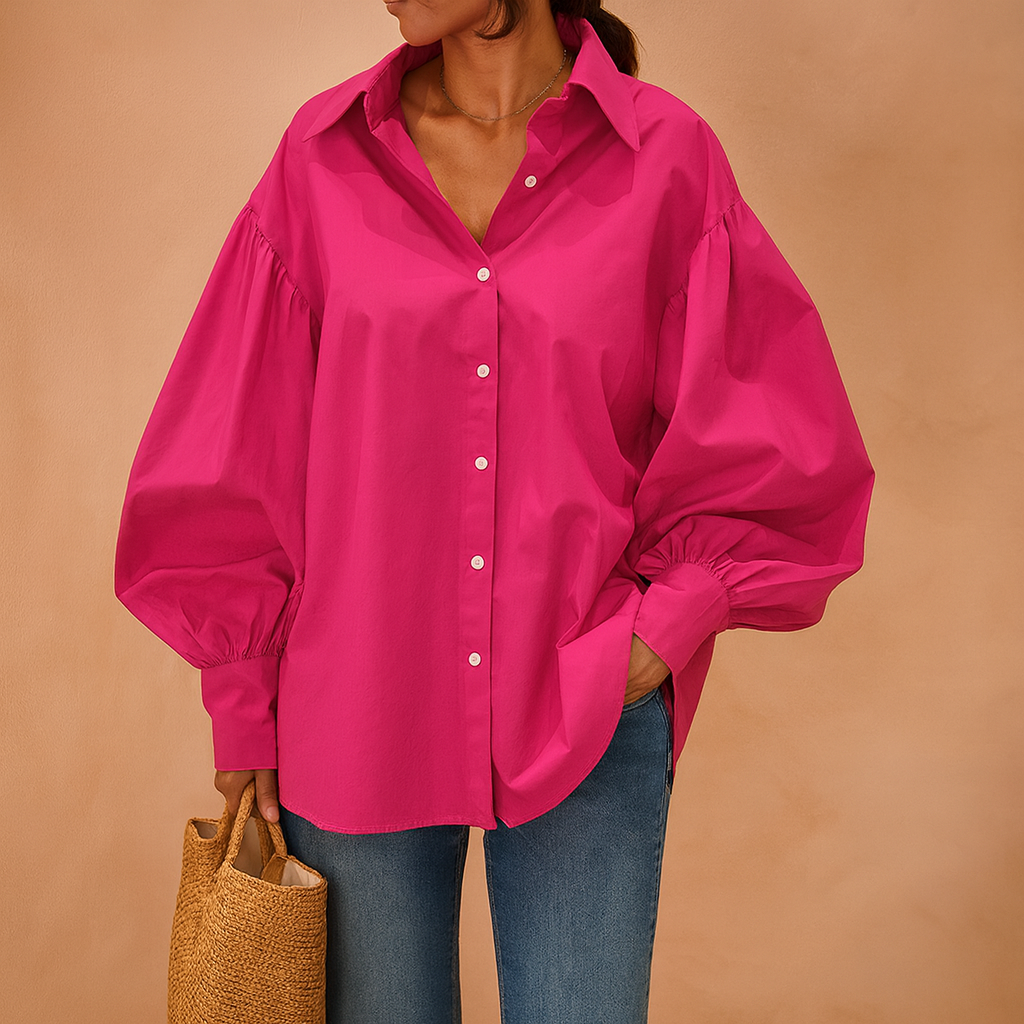 Chemisier Oversize Manches Ballon