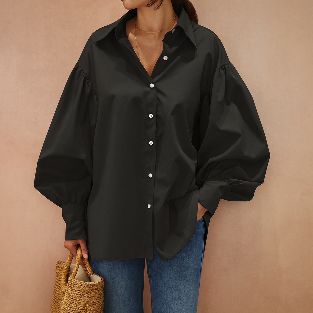 Chemisier Oversize Manches Ballon