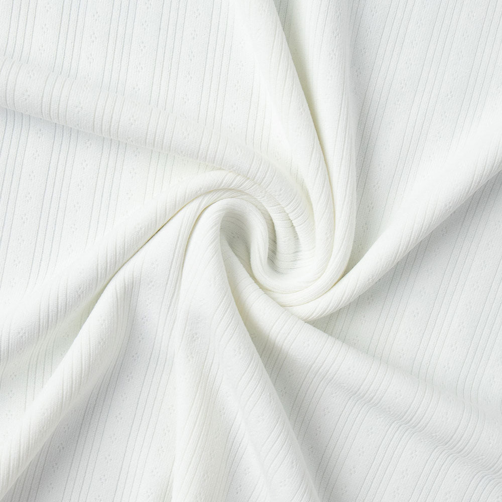 Nuisette Blanche en Maille Côtelée