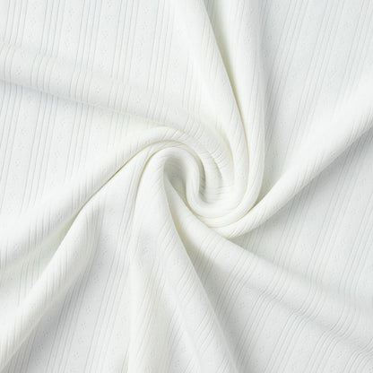 Nuisette Blanche en Maille Côtelée