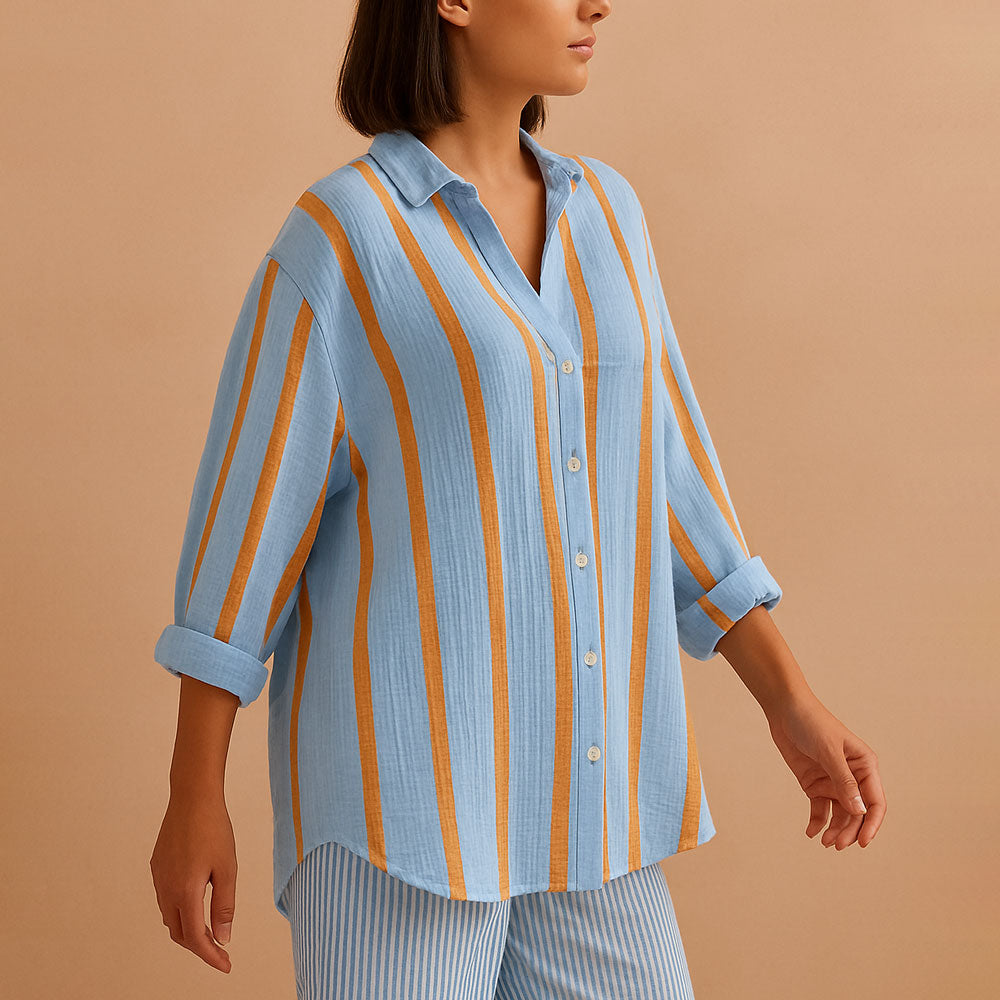 Chemise Oversize en Gaze de Coton