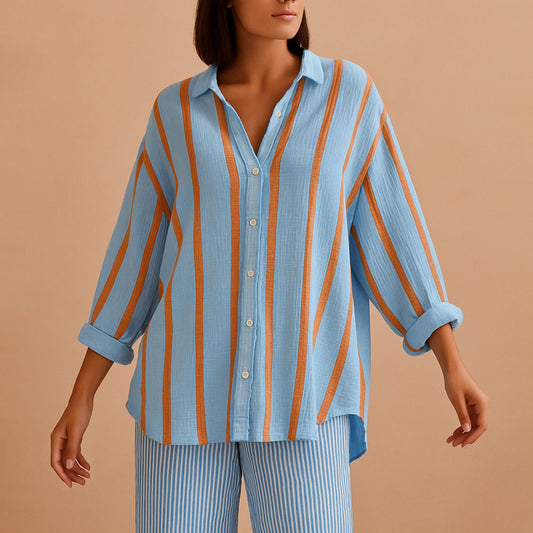 Chemise Oversize en Gaze de Coton